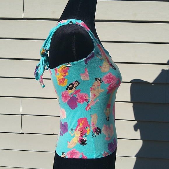 NWOT H & M Blue Halter tank top Size XS - Picture 4 of 11